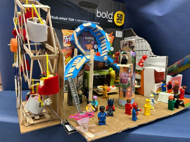 photo of artwork made with lego figures