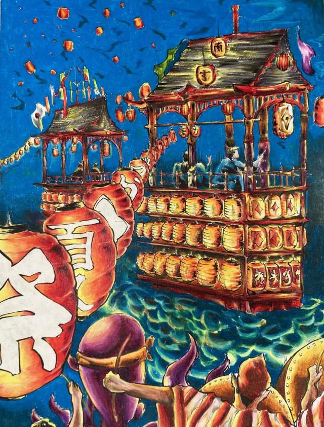 painting of the Wandering Lantern festival