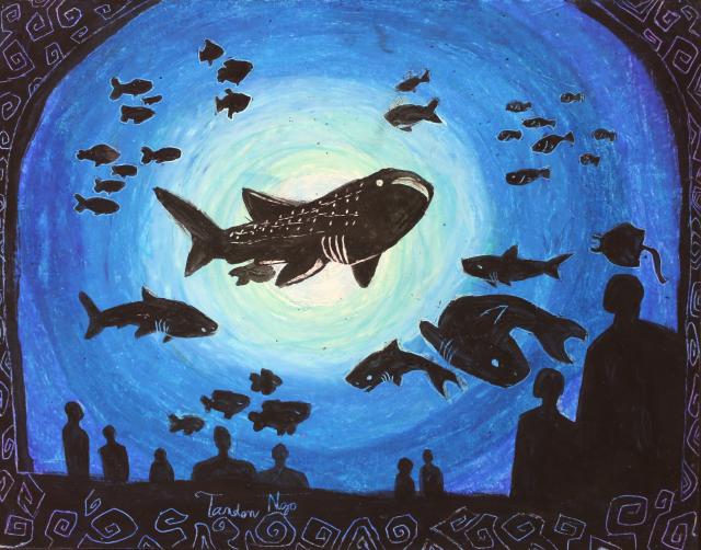 painting of an aquarium