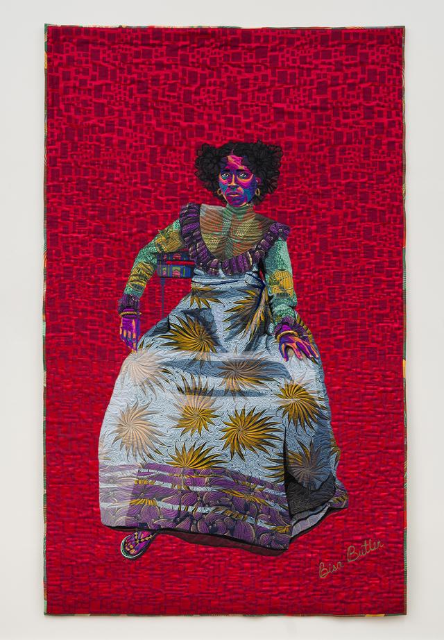 Contemporary portrait quilt.