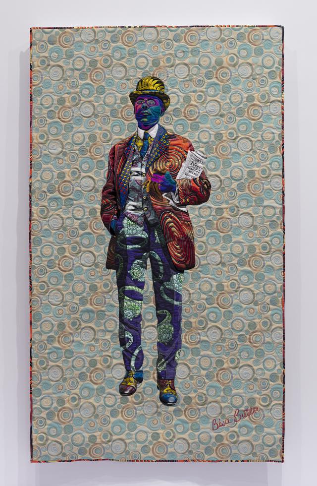 Contemporary portrait quilt.