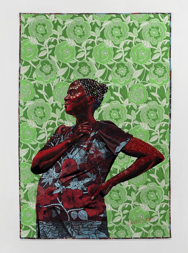 Contemporary portrait quilt.