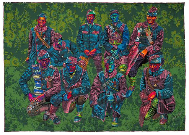 Contemporary portrait quilt.