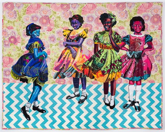 Contemporary portrait quilt.