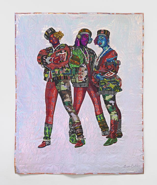 Contemporary portrait quilt.