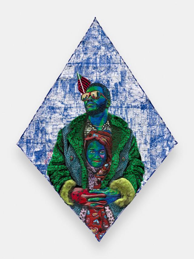 Contemporary portrait quilt.
