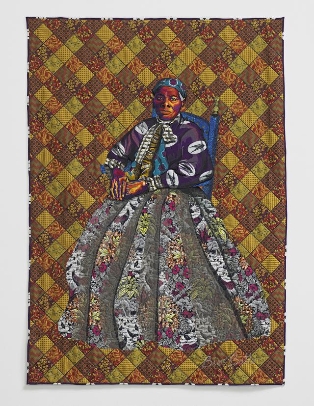 Contemporary portrait quilt.