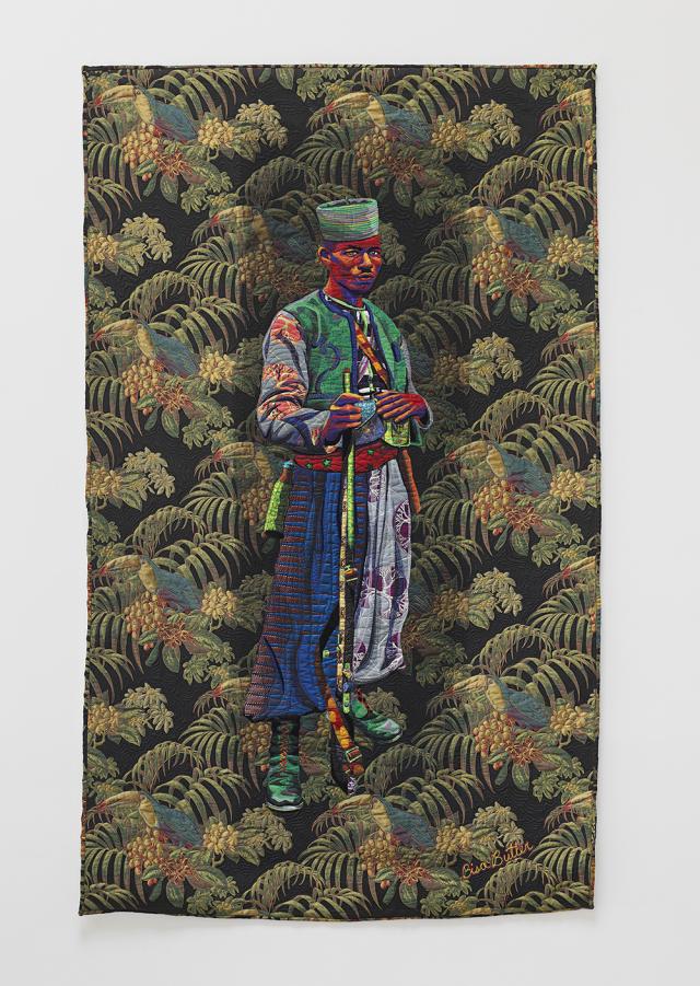Contemporary portrait quilt.