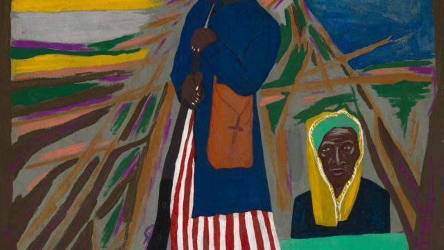 A portrait of a woman by William H. Johnson 