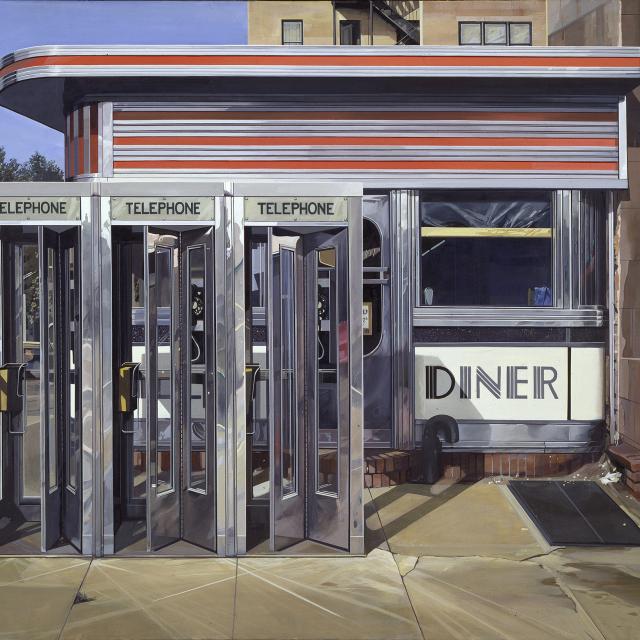 Richard Estes painting of a diner