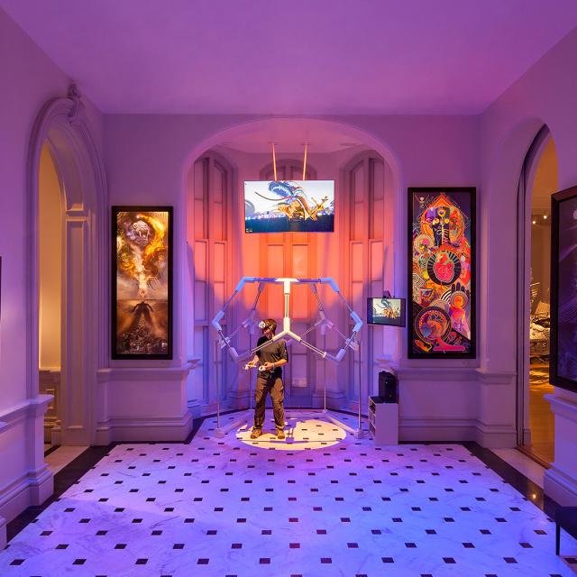 An image inside Android Jones' installation at the Renwick Gallery. 