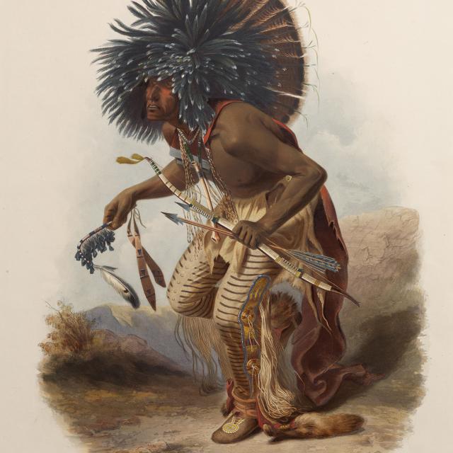 A painting of a man dancing.