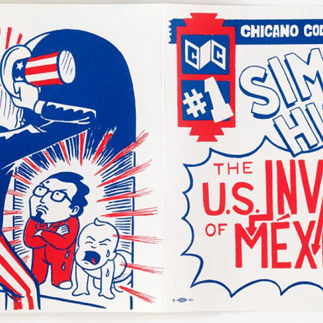 Cover of codex in red white and blue comic book style