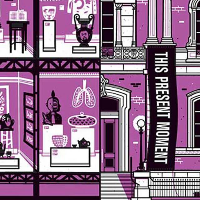 Detail of Renwick 50th Anniversary poster with the banner "This Present Moment"