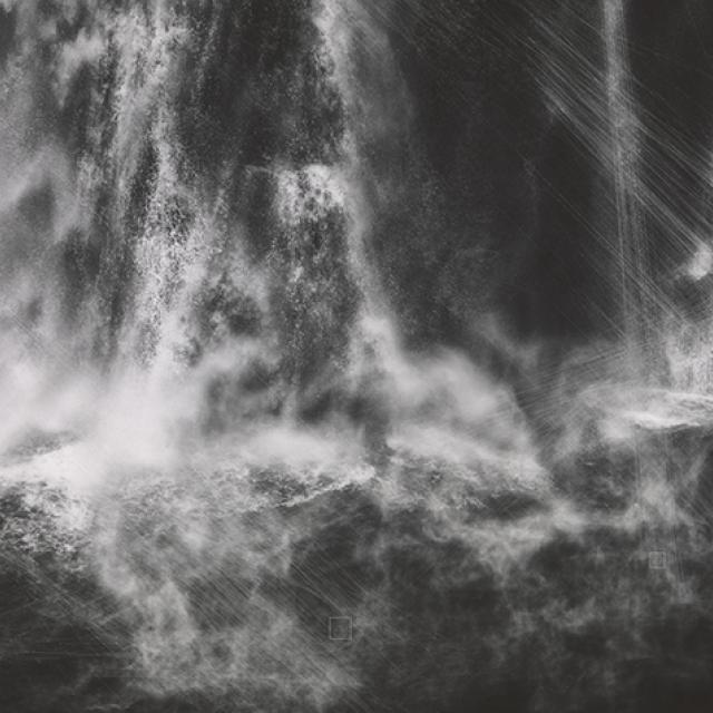 An abstract black and white photograph.