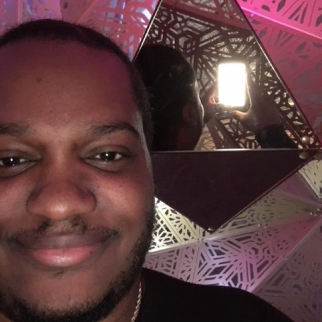 This is a picture of Mike Lewis at the Renwick Gallery.